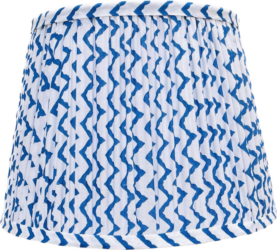 Blue Zigzag Lampshade