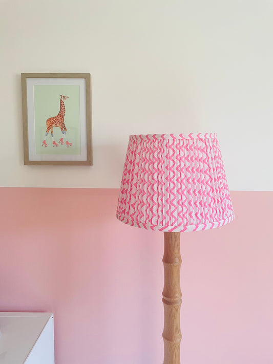 Pink Zigzag Lampshade