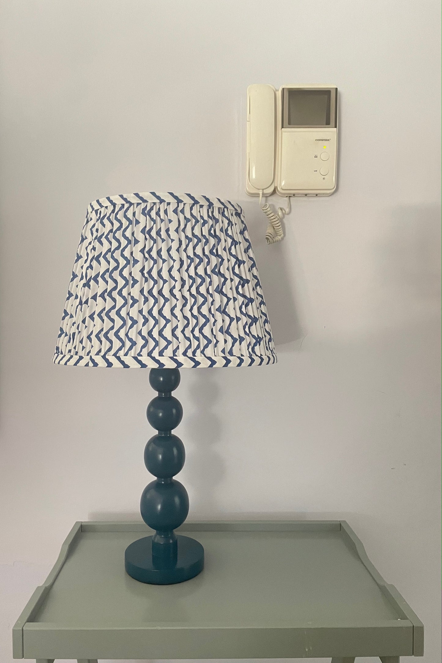 Blue Zigzag Lampshade